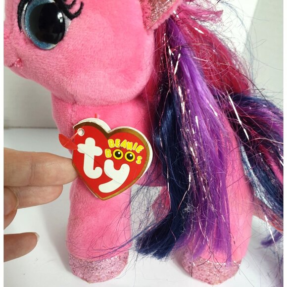 Ty Beanie Boos Ruby Pink Unicorn 8" Plush Tensile Hair 2018 Collection Toy - Picture 5 of 8